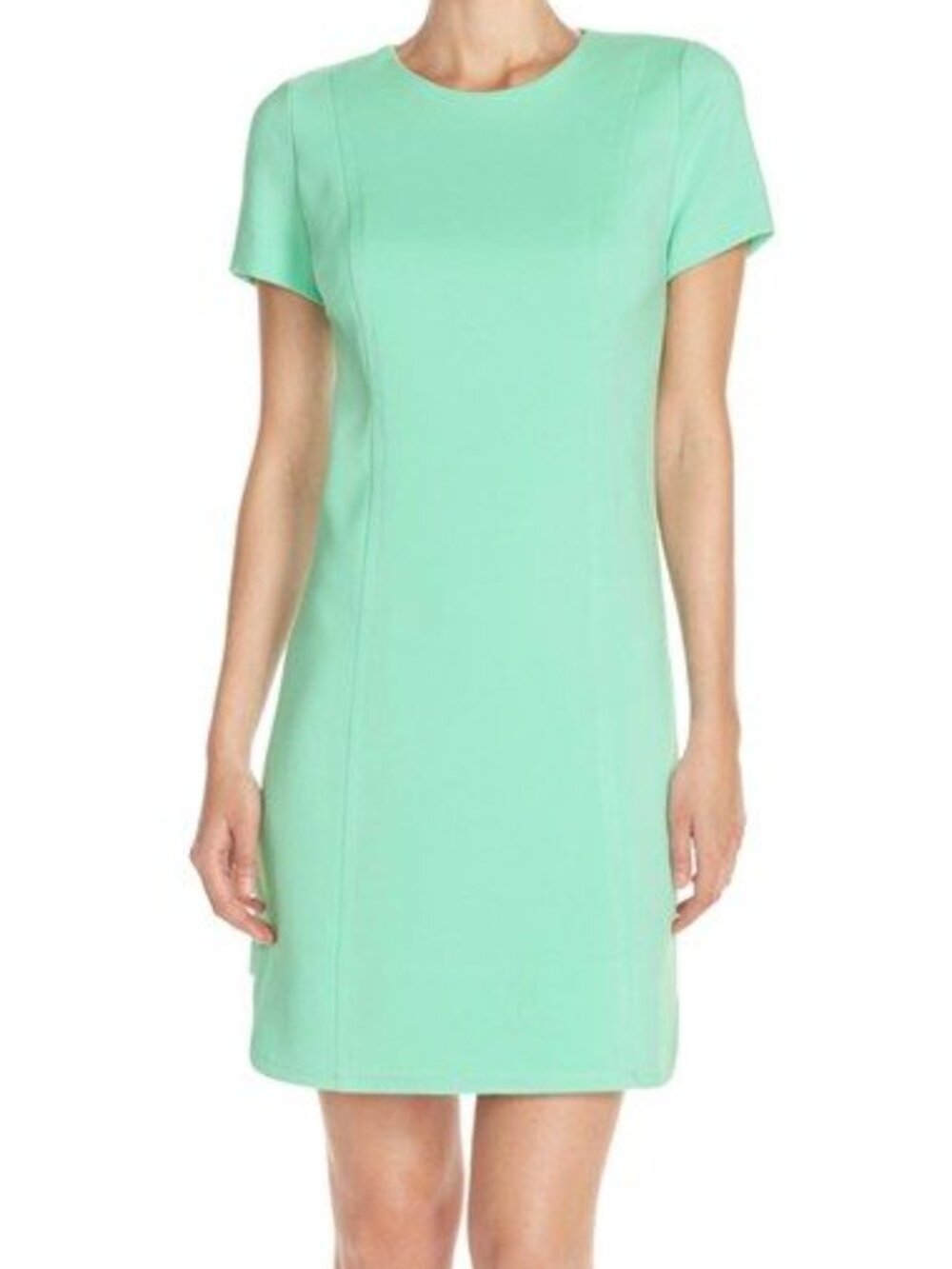 Size 16 Vince Camuto Short Sleeve, Green Shift Dress / Career, Work Dress